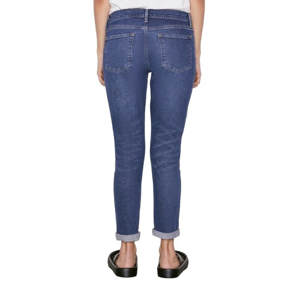 FRAME LE GARCON MID-RISE STRAIGHT-LEG ANKLE JEANS IN KINMOUNT NWT‎ WOMEN'S 32 - Picture 2 of 16